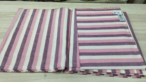 BEDSHEET STRIPE 72X100 2 PILLOW COVER